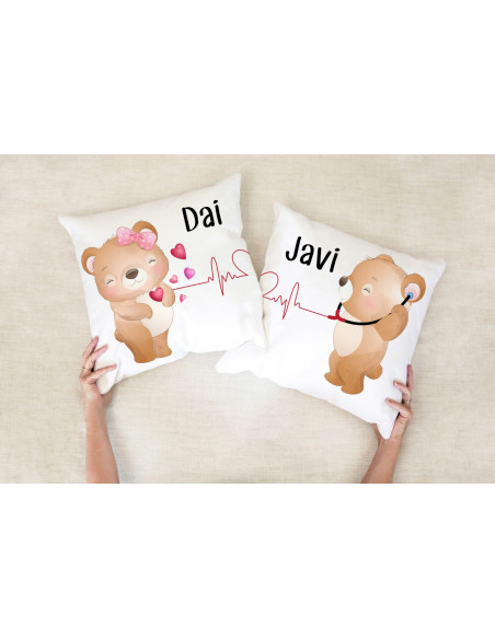 ALMOHADONES DIBUJITOS PAREJA