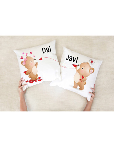 ALMOHADONES DIBUJITOS PAREJA