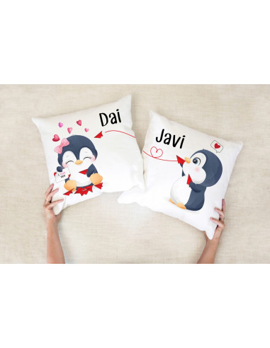 ALMOHADONES DIBUJITOS PAREJA