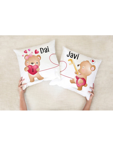ALMOHADONES DIBUJITOS PAREJA