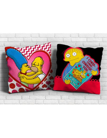 ALMOHADONES PAREJA SIMPSON SAN VALENTIN AMOR