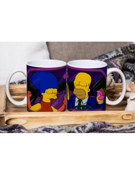 TAZAS PAREJA SIMPSON SAN VALENTIN AMOR