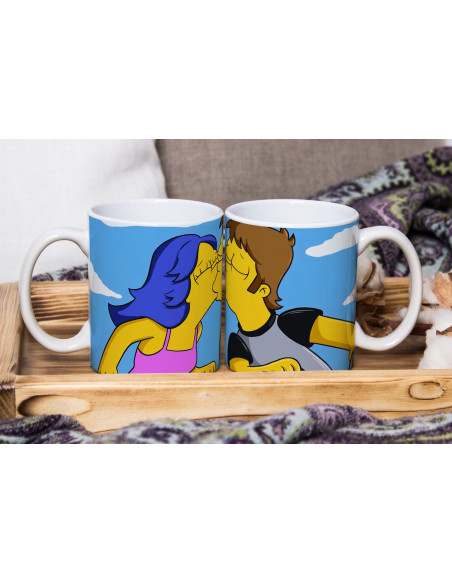 TAZAS PAREJA SIMPSON SAN VALENTIN AMOR