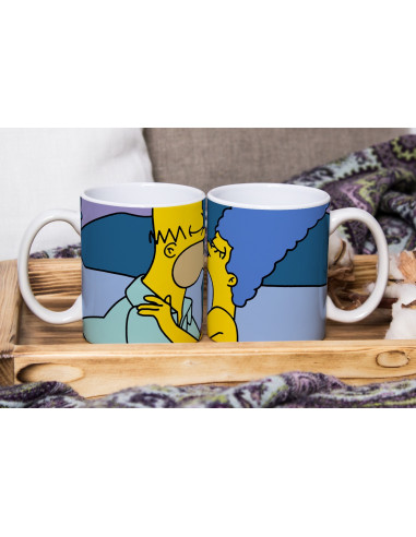 TAZAS PAREJA SIMPSON SAN VALENTIN AMOR