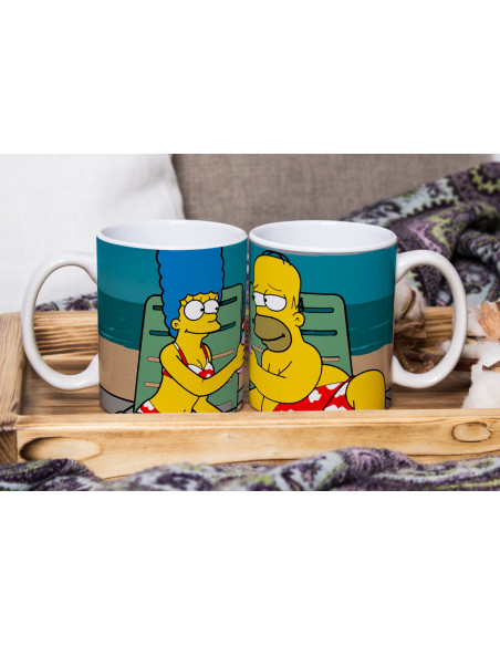 TAZAS PAREJA SIMPSON SAN VALENTIN AMOR