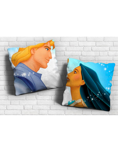PAREJA PERSONAJES TAZA+ALMOHADON
