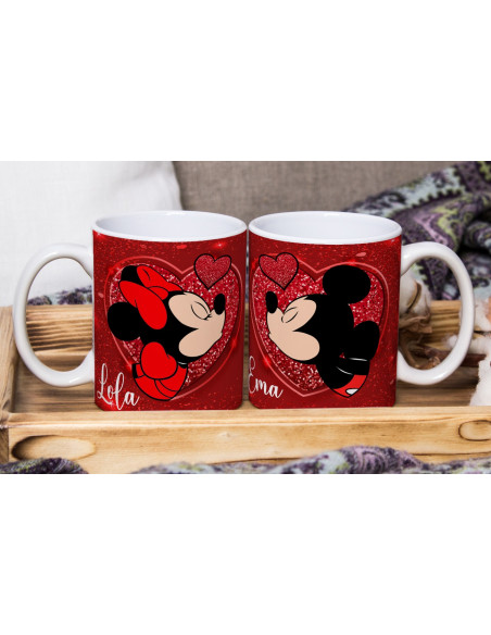 MICKEY Y MINNIE PAREJA TAZAS