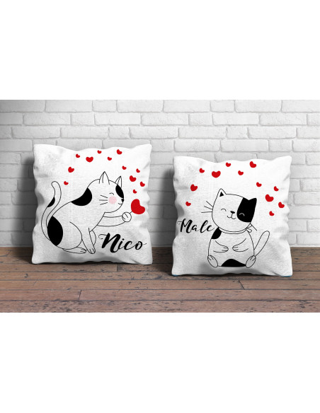 Almohadón Pareja Dibujitos - San Valentín