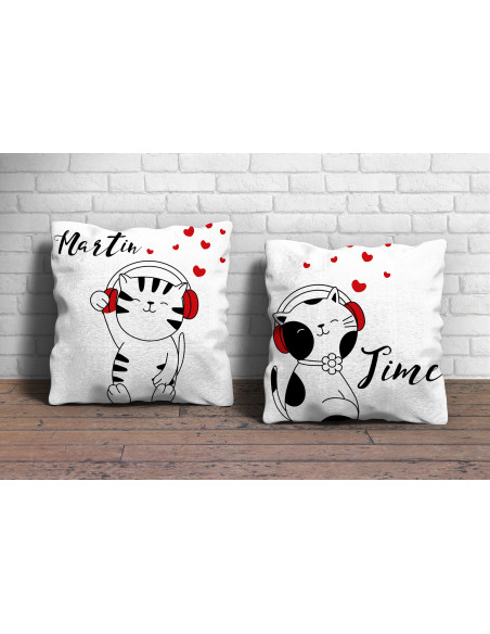 Almohadón Pareja Dibujitos - San Valentín