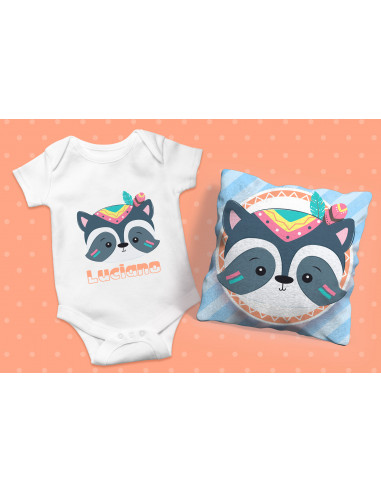 ALMOHADONES + BODY ANIMALITOS TRIBAL...