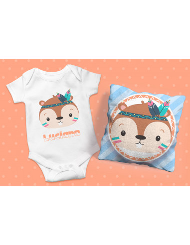 ALMOHADONES + BODY ANIMALITOS TRIBAL...