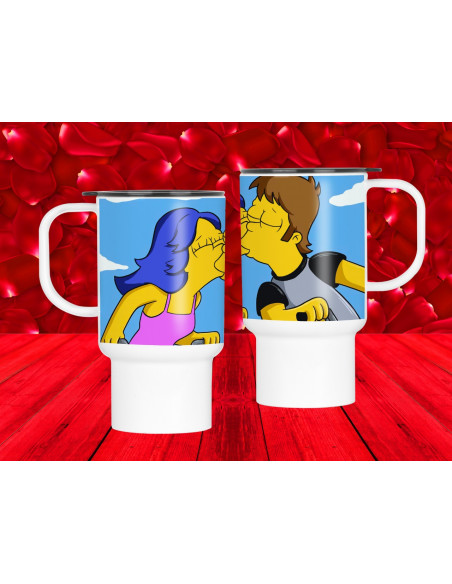 TAZAS PAREJA SIMPSON SAN VALENTIN AMOR