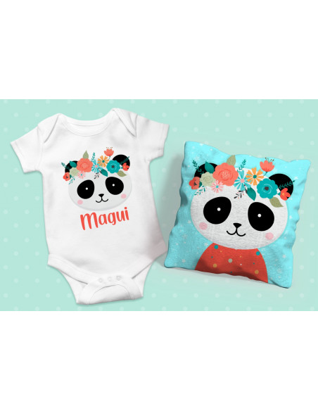 ALMOHADONES +  BODY ANIMALITOS FLORES