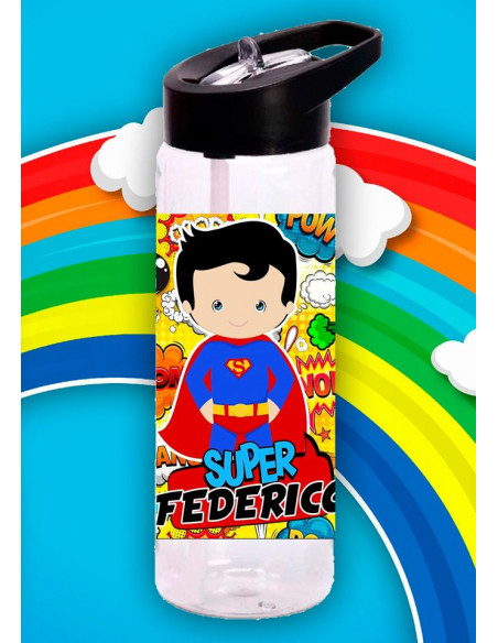 Botella Egresaditos Superheroes