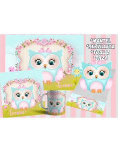 PACK JARDÍN buhos pasteles