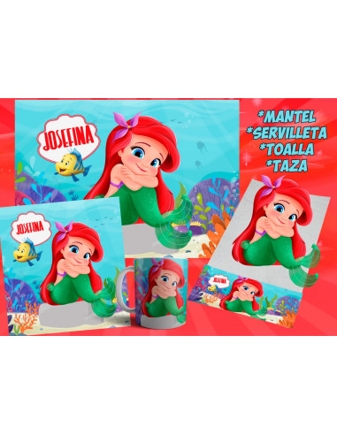 PACK JARDÍN SIRENITA ARIEL BEBE