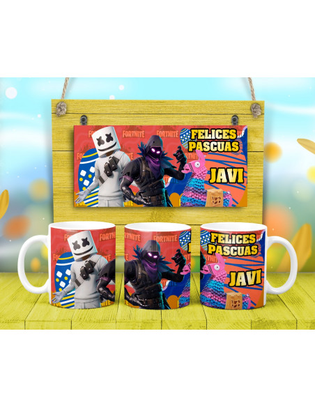 TAZAS PASCUA PERSONAJES