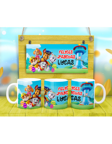 TAZAS PASCUA PERSONAJES