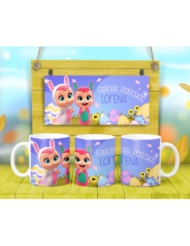 TAZAS PASCUA PERSONAJES