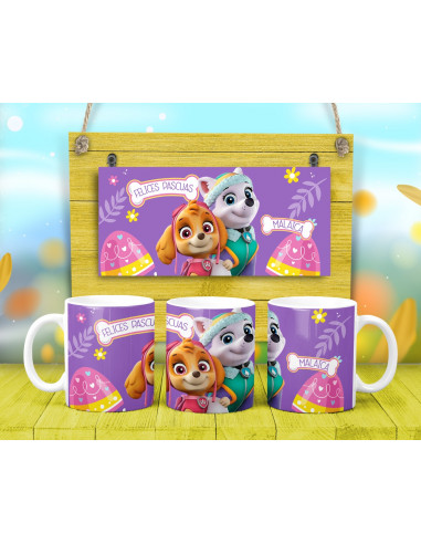 TAZAS PASCUA PERSONAJES