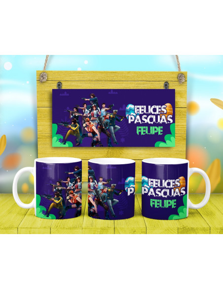 TAZAS PASCUA PERSONAJES