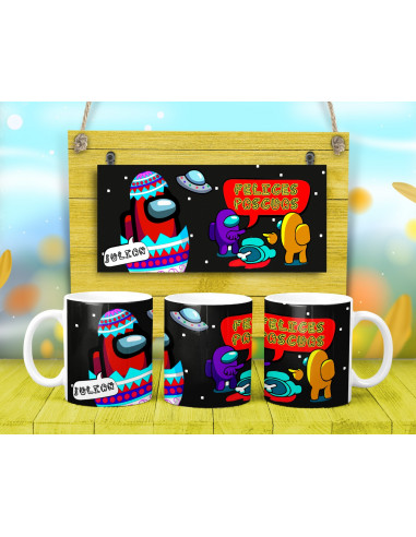 TAZAS PASCUA PERSONAJES