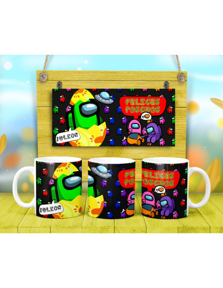 TAZAS PASCUA PERSONAJES