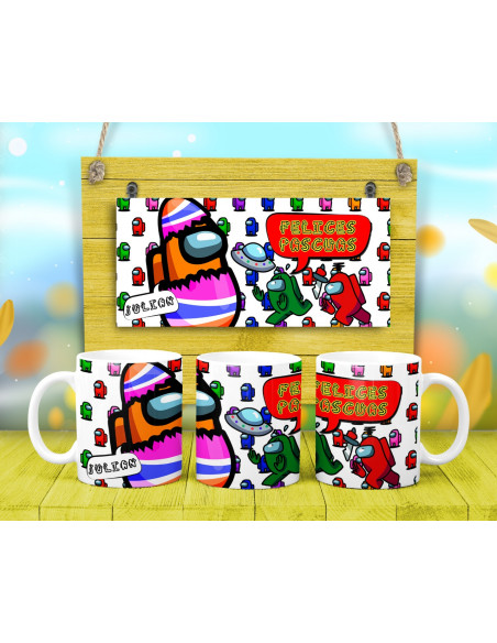 TAZAS PASCUA PERSONAJES