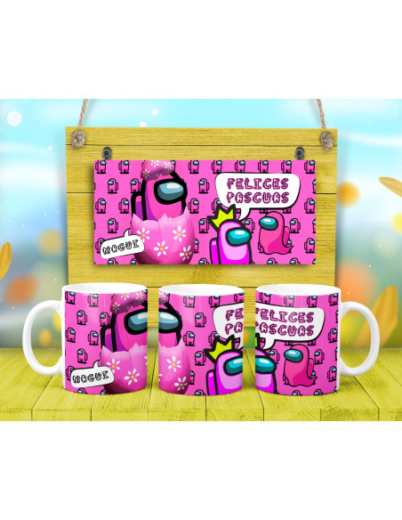 TAZAS PASCUA PERSONAJES