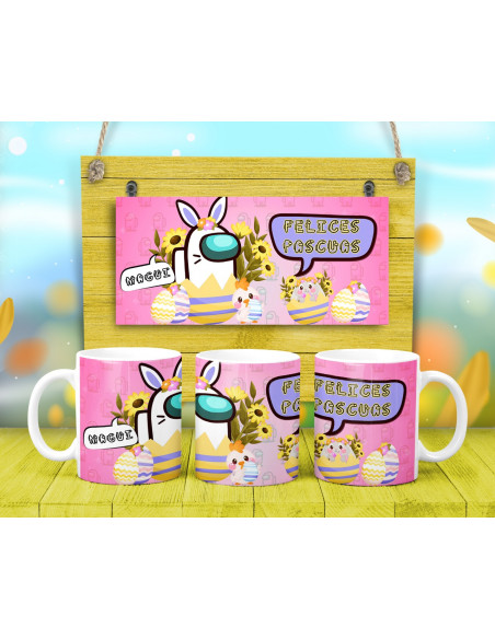 TAZAS PASCUA PERSONAJES