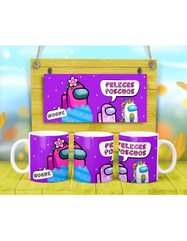 TAZAS PASCUA PERSONAJES