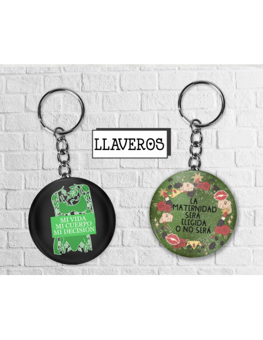 LLAVERO FEMINISMO - ABORTO - DOS VIDAS