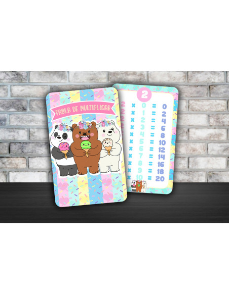 TABLA DE MULTIPLICAR PACK 2