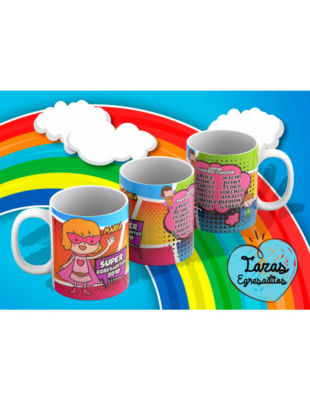 Tazas y Cartuchera Egresaditos