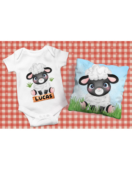 ALMOHADON + BODY ANIMALITOS GRANJA