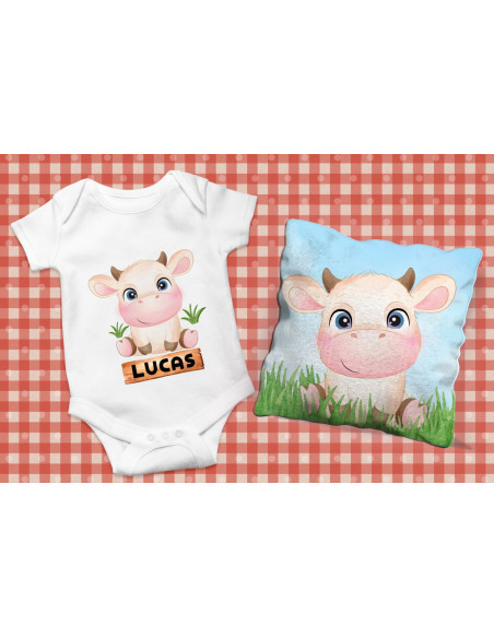 ALMOHADON + BODY ANIMALITOS GRANJA