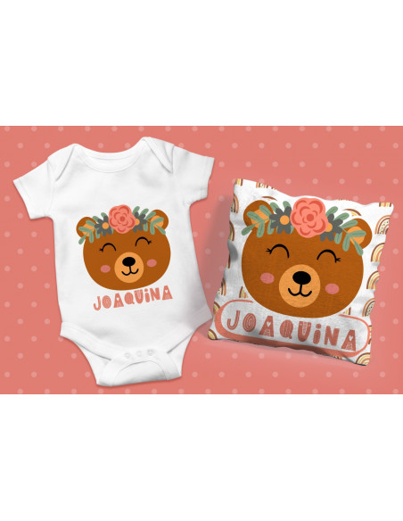 ALMOHADON + BABERO + BODY TRIBAL NENA