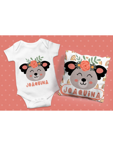 ALMOHADON + BABERO + BODY TRIBAL NENA