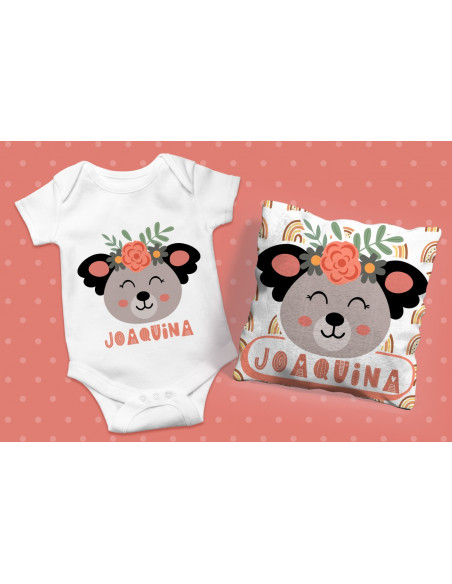 ALMOHADON + BABERO + BODY TRIBAL NENA