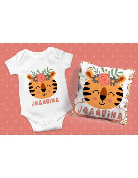 ALMOHADON + BABERO + BODY TRIBAL NENA