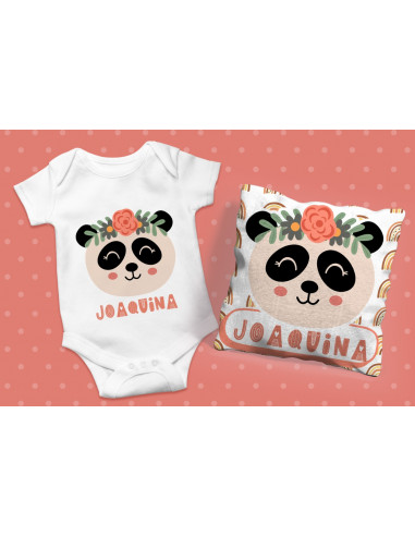 ALMOHADON + BABERO + BODY TRIBAL NENA