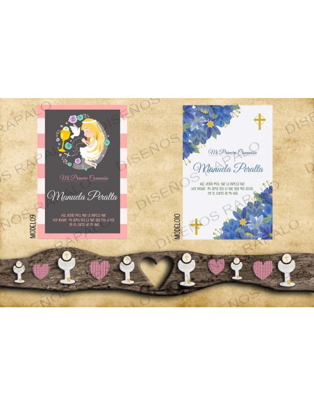 Tarjetas Comunión nena