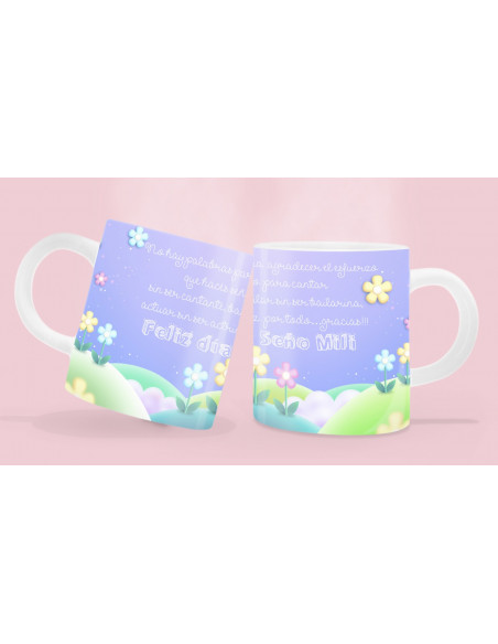 CARTUCHERAS - TAZAS DIA DEL MAESTRO -  SEÑOS - JARDINERA