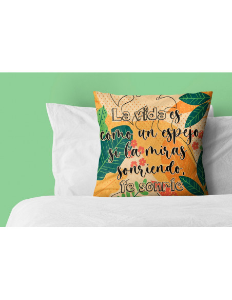 ALMOHADONES TROPICALES CON FRASES