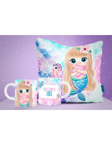 SIRENITA - TAZA-ALMOHADON-REMERA