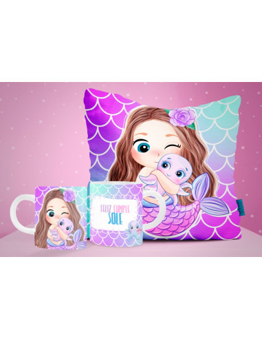 SIRENITA - TAZA-ALMOHADON-REMERA