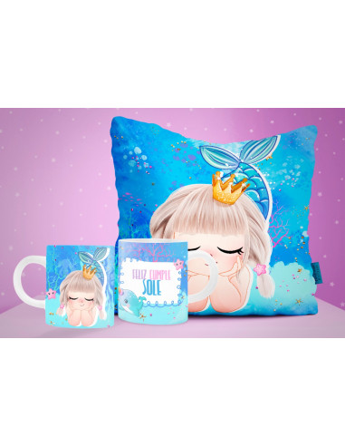 SIRENITA - TAZA-ALMOHADON-REMERA