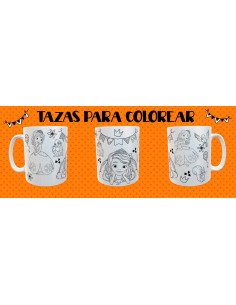 TAZAS PARA COLOREAR PACK 1