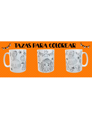 TAZAS PARA COLOREAR PACK 1