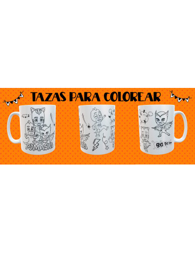TAZAS PARA COLOREAR PACK 1